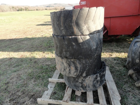 Air boss no flat skid steer tires set of 4
