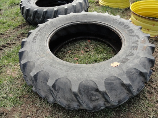 Good year 18.4-38 tires with tubes and rims.  Not mounted