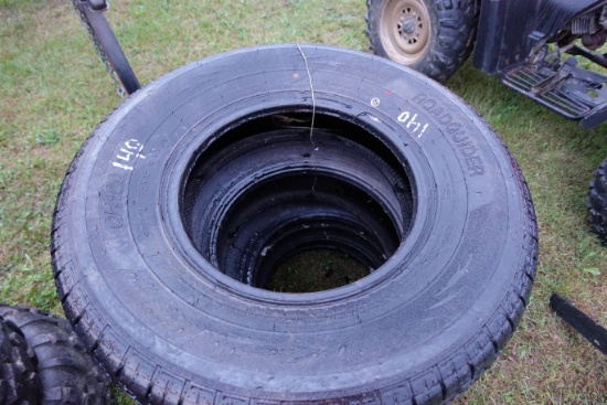 NEW - roadguider ST225/75R15 trailer tires.  Set of 4
