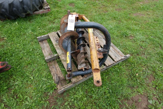 Leinback post hole digger with a 6in and 10in bit