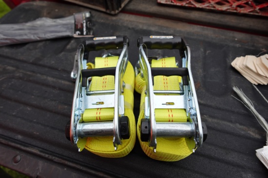2 NEW - 2in X 27ft ratchet straps