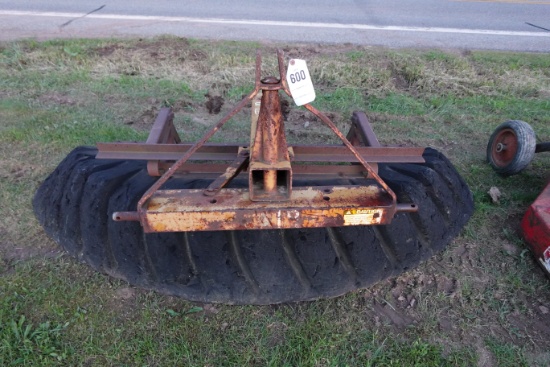 3PT rubber tire scrapper