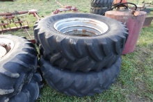 Pair of Armstrong 18.4-3 tires and rims