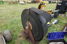 Roll of baler belt with crimper