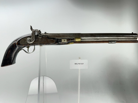C. 1840 Percussion Kentucky Pistol Attributed to D. Uriell