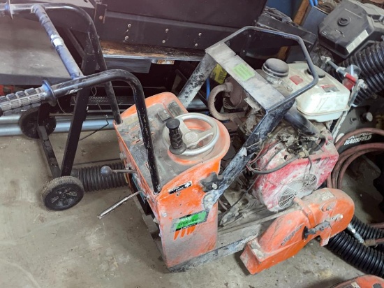Chipper walk behind concrete saw