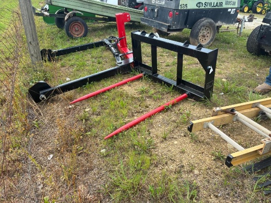 Tag # 0681 Skidsteer attach hay spear