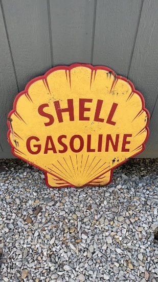 Metal Shell Gasoline Sign