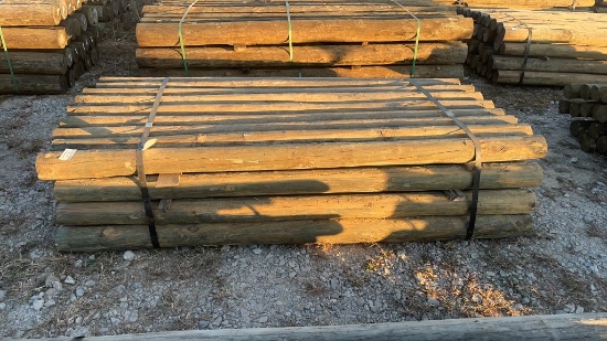 36 4"x8’ Treated Wooden Post