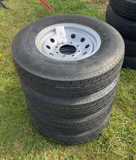 New 235/80R16 Tires And 8 Lug Trailer Rims