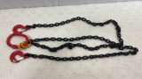 5/16in 7ft Long Grade 80 Double Chain Sling