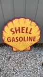 Metal Shell Gasoline Sign