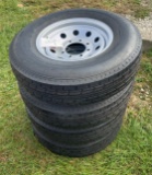 New 235/80R16 Tires And 8 Lug Trailer Rims
