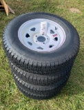 New 205/75D15 Tires and 5 Lug Trailer Rims