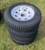 New 205/75D15 Tires and 5 Lug Trailer Rims