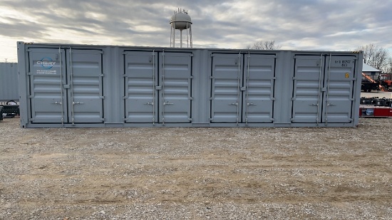 40’ High Cube 5 Door Shipping Container