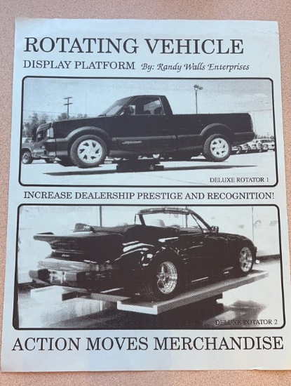 Randy Walls Ent. Rotating Vehicle Platform