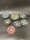 Vintage Small Safi Tagine and 6 North African Plates