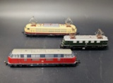 3 German Electric Toy Trains - 1 Fleischmann, 2 Marklin
