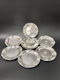 (12) Sterling Bread & Butter Plates Bigelow-Kennard & Co. Art Nouveau