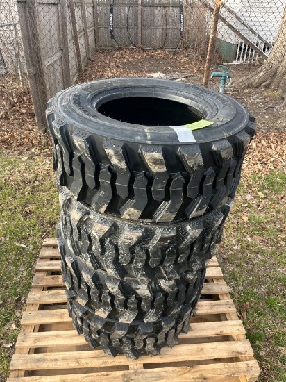New set of 4    12-16.6 skid steer tires