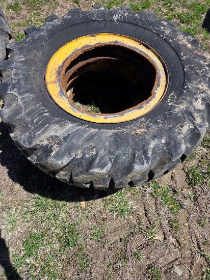 Pair of Tires with cut out centers