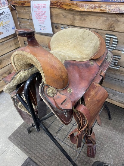 16" Western Saddle w/ Cinch and Back Cinch