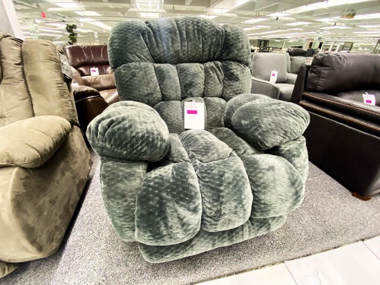 Extra cushioned rocking recliner chair