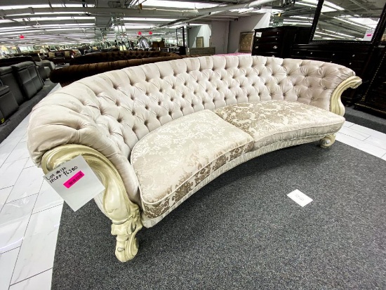 French Provisional cream colored sofa