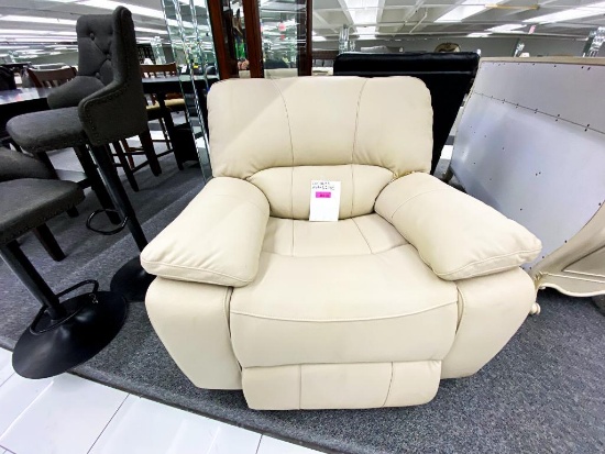 Tan leather recliner chair