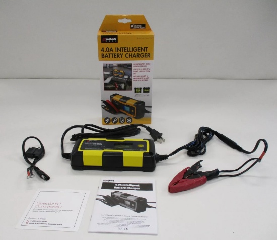 Wagan Tech 4.0A intelligent battery charger / jump starter, part # EL7403