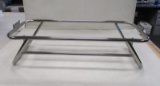 Swing back boat cooler seat frame, stainless steel