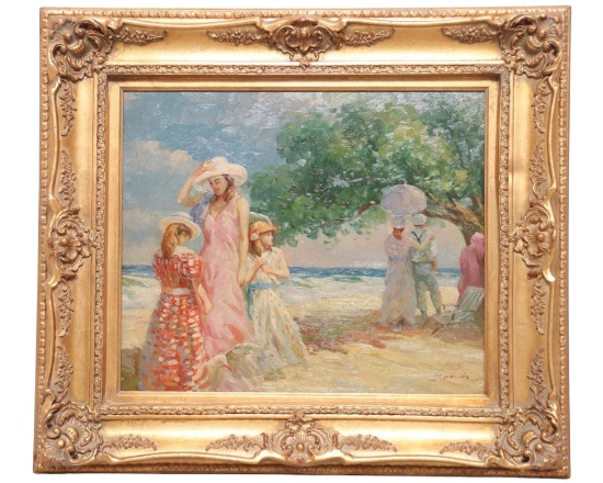 Framed Oil Painting On Canvas Signed By Artist Francis