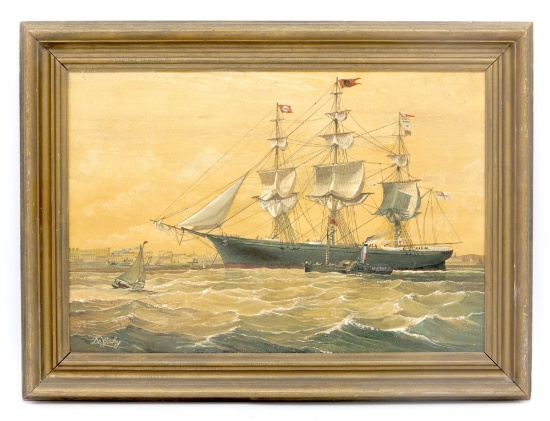 The James Baines Sailing Ship Oil Painting By DeGechy.