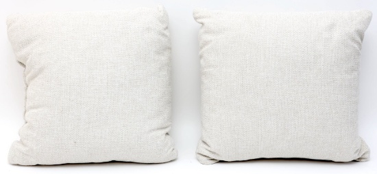 Belgian White Linen Custom Throw Pillows