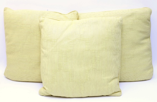 Didar Milan Fabric Custom Chartreuse Throw  Pillows
