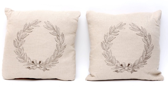 Printed Belgian Linen Imported Throw Pillows