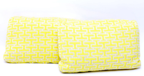 Designers Guild Embroidered  Chartreuse Custom Lumber Pillows