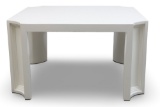 House Of Clement One Of A Kind Ivory Piano Lacquer Dining/ Game Table