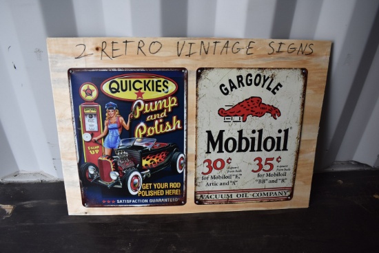 Two retro vintage signs