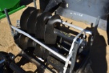 Set of auger skid steer attachments