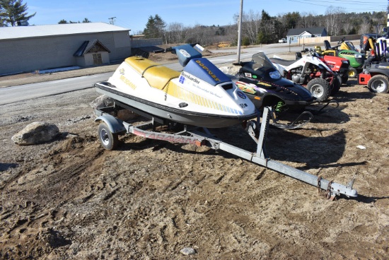 Seadoo Bombardier watercraft on Caravan trailer
