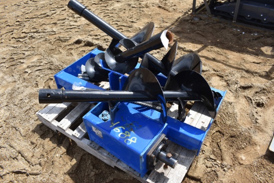 Skid steer auger attachment set