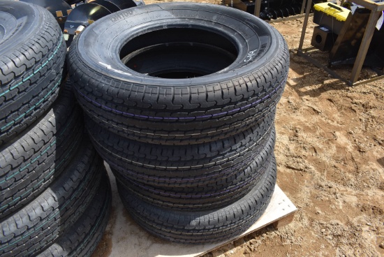 Set of four new Road Guider trailer tires