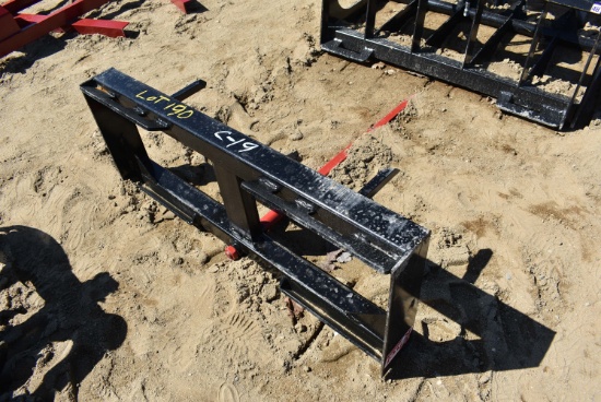 Bale spear skid steer attachment