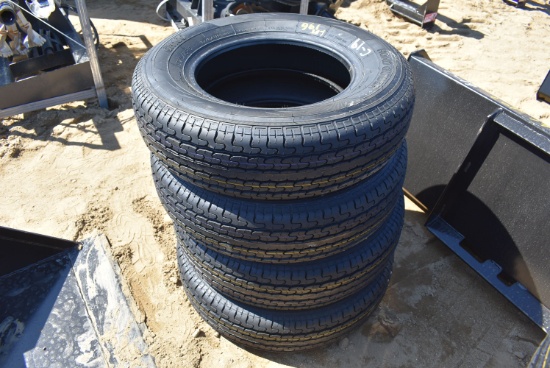 Set of four new Road Guider trailer tires