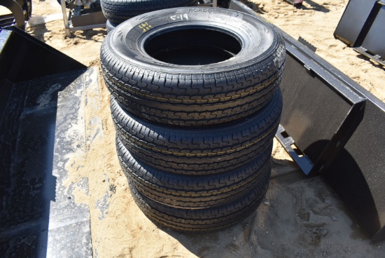 Set of four new Road Guider trailer tires