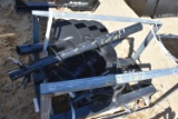 Auger skid steer attachment set