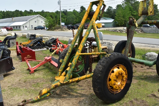 Tow behind log hauler