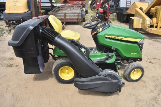 2024 John Deere X380 riding lawn mower with bagger